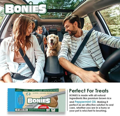Bonies Natural Breath and Dental Formula Small-Sized Single Bone - All-Natural Ingredients, Fresh Breath, Cleans Teeth, Low Calories, Chicken Flavor, Small Dog, 1 Bone