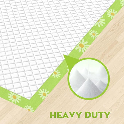 CROCI Dog Pads Extra Large 36x36in Daisy Pattern, Puppy Pads with Adhesive Tabs Super Absorbent Up to 11 Cups, Disposable (30 Counts)