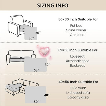 gogobunny 3X Stronger Waterproof Pet Blanket, Scratch Proof Furniture Protector for Dogs Cats, Reversible Cover 30x30 Inch, Dark Chocolate