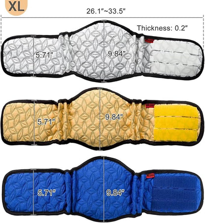 Mkono Male Dog Belly Band Wraps Washable Dog Diapers Male for Small and Medium Dogs (3 Pack), Waist 22.8 Inches to 28.8 Inches