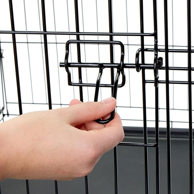 Carlson Pet Products Single Door Metal Dog Crate, Intermediate 36" Dog Crate for Medium to Large Dogs, Foldable Collapsible Dog Kennel with Removable Tray, Portable Wire Dog Cage for Training & Travel