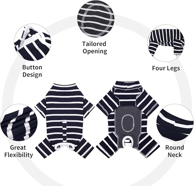 Dog Surgery Recovery Suit for Male/Female, Post Surgery Dog Shirt, After Surgery Dogs Bodysuit, E-Collar & Cone Alternative Surgical Clothes, Anti-Licking Puppy Snugly Onesie