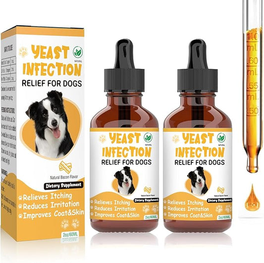 Natural Yeast Infection Treatment for Dogs,Supports Healthy Itch Relief,Inflammation Relief,Allergy Relief & More,Dog Ear Infection Treatment,Itch Relief for Dogs,Ear Infection Treatment for Dog