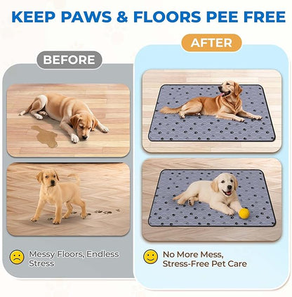 Fostanfly Washable Pee Pads for Dogs, 72"x72"-1 Pack Extra Large Reusable Potty Pads for Floor, Non-Slip Waterproof Pet Playpen Mat for Puppy/Senior Dog Whelping Incontinence