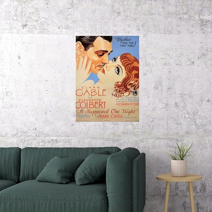 Rectify the Race It Happened One Night Movie Clark Gable Claudette Colbert 12x16 Poster