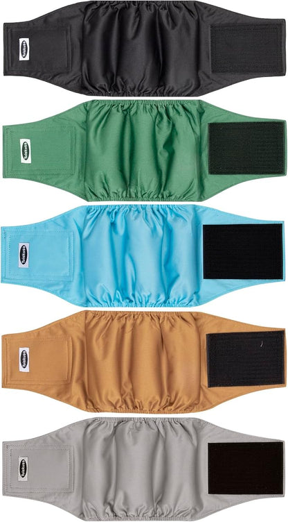 Tuiskusa Male Dog Diapers, High Absorbing Dog Belly Bands for Male Dogs, Washable Reusable Dog Males Wraps(5 Pack)