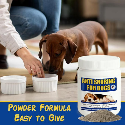 Stop Dogs Snoring for Dogs, Anti-Snoring Solution, Dog Sleep Remedy Natural Anti-Snoring Solution, Snore Relief for Pets Cats, Homeopathy Natural Ingredients, Powder Formula, 100g