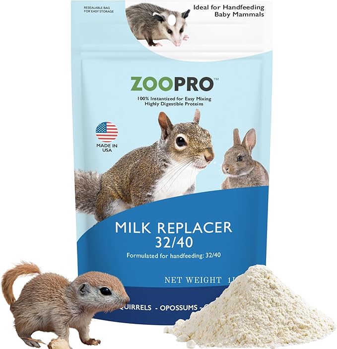 Exotic Nutrition ZooPro Milk Replacer 32/40 Formula for Baby Squirrels 1 lb.