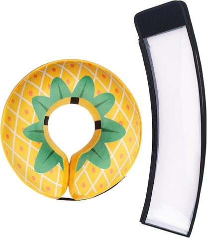 Transparent Shield Accessory for Inflatable Dog Cone Collar,Clear Shield Replacement with Zipper, Paired with MARIYAGO Inflatable Dog Donut Collar for Use (Blak Transparent, Large)