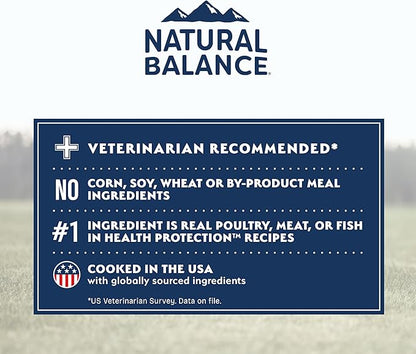 Natural Balance Health Protection Dry Dog Food – Whole Body Health, Easy on Digestion Dog Food Made with Chicken, Brown Rice & Pumpkin for Dogs - 24lbs.