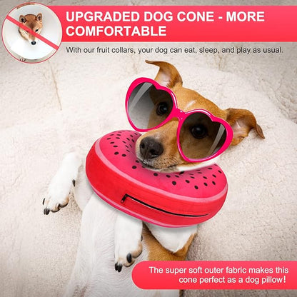 Pitaya Inflatable Dog Donut Collar, Soft Recovery Cone for Large, Medium & Small Dogs & Cats, Adjustable E Collar, Does not Block Pet Vision