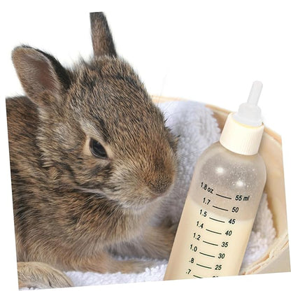 VICASKY 40pcs Pet Bottle Nipple Puppy Milk Feeder Pet Nursing Bottle Kitten Bottle Nipples Replacement Feeding Soother Small Animals Kitten Bottles Cat is Pacifier Nurser White