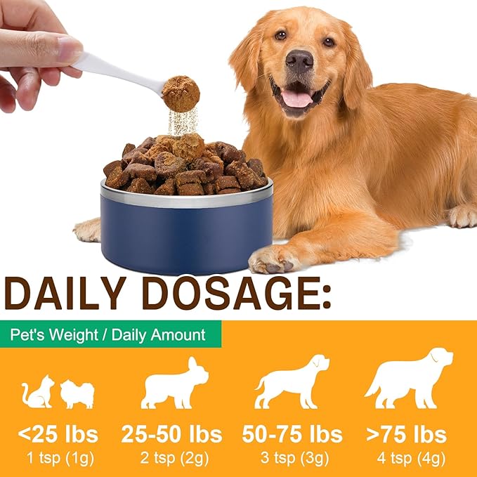 Mushroom Supplement for Dogs & Cats with Turkey Tail - Lipoma for Cats, 11 Blend Wild Mushroom Complex, Immune Support & Digestive Health for Pets - Enhances Liver Function
