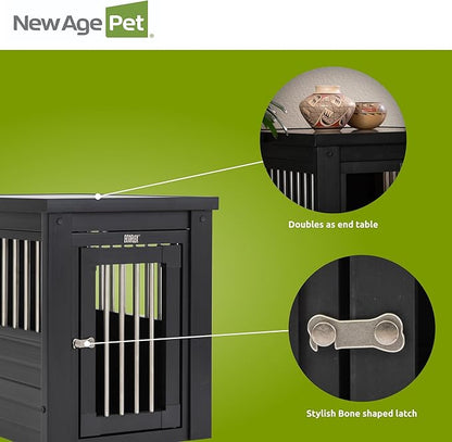 New Age Pet ecoFlex Pet Crate/End Table, Espresso, Small