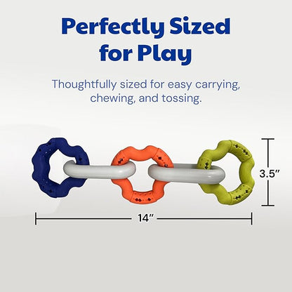 American Kennel Club AKC Sport Chain Dog Chew Toy for Aggressive Chewers – TPR Foam Dog Toy – Vanilla Scented – Durable and Lightweight Teething Toy – Assorted
