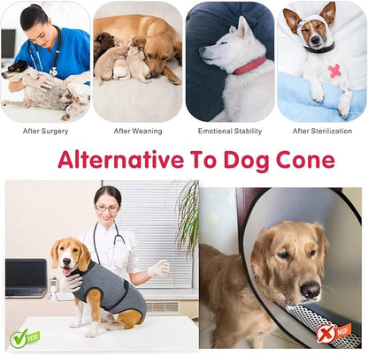 Idepet Dog Recovery Suit for Dogs After Surgery,Onesie Dogs Surgery Suit Female Male Soft Breathable Pet Bodysuit E-Collar & Cone Alternative Surgical Spay Suit Abdominal Anti Licking Wounds (XL)