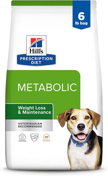 Hill's Prescription Diet Metabolic Weight Management Dry Dog Food, Lamb Meal & Rice, 6 lb. Bag