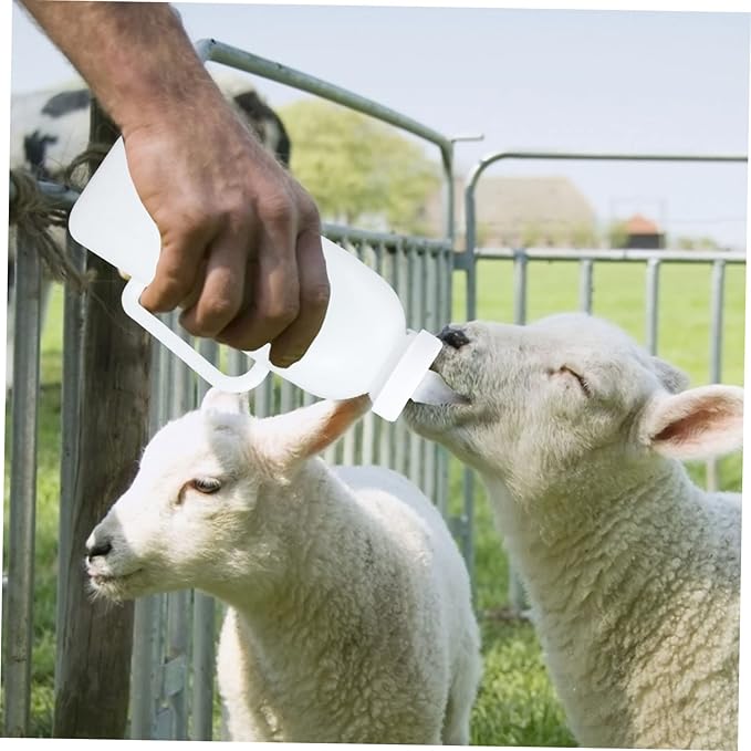 2pcs Calf Feeding Bottles Silicone Newborn Bottle for Dog Feeder for Puppy