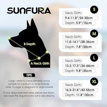 Cone for Dogs to Stop Licking - Soft Dog Cone with Double-Layer Design, Small Dog Cones Collar Alternative, Adjustable Pet Recovery Collar for Dogs After Surgery, Black S