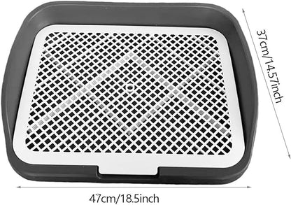 Baoblaze Dog Toilet Puppy Pad Holder Supplies Non Slip with Column Dog Pee Holder Training Pad for Bunny Home Dorm Room, Gray