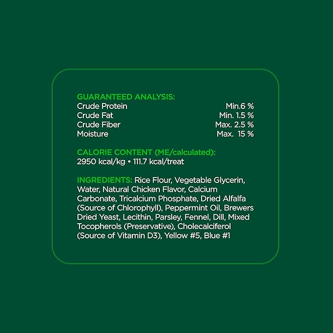 Minties Dental Chews for Dogs, 24 Count, Vet-Recommended Mint-Flavored Treats for Large Dogs Over 50 lbs, Dental Bones Clean Teeth, Fight Bad Breath, and Removes Plaque and Tartar