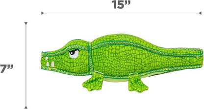 Outward Hound Xtreme Seamz Alligator Squeaky Dog Toy - Reinforced Dense Stuffing Plush Toy