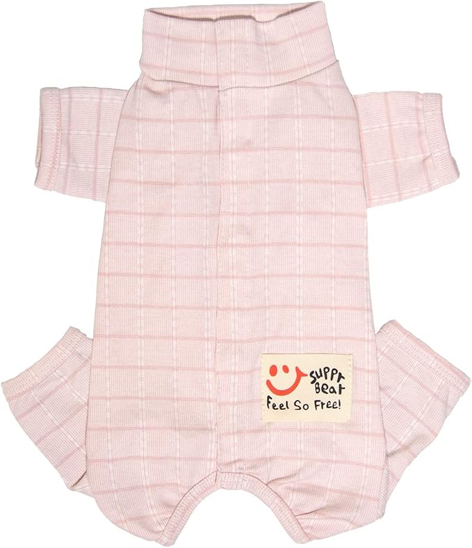 Recovery Suit for Dog After Surgery Cut Pet Recovery Shirt Dog Abdominal Wounds Bandages,Wound Protective Full Coverage Dog's Bodysuit for Surgery Female Dog Prevent Licking(RSS08-Fpink-M)