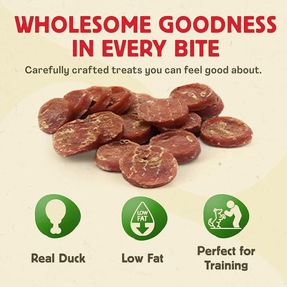Chewmasters Duck Coins Training Treats for Dogs (32 oz) – Dog Training Treats – Healthy Rewards – Real Duck Meat Bites for All Breeds
