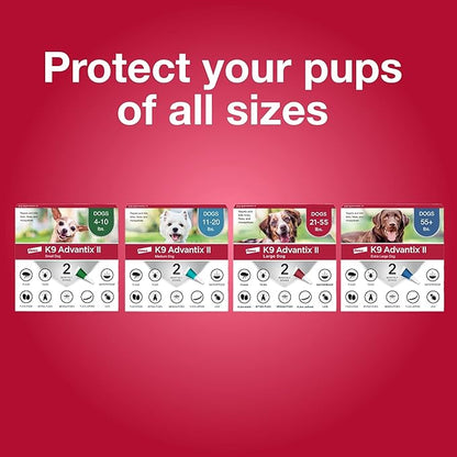 K9 Advantix II Large Dog Vet-Recommended Flea, Tick & Mosquito Treatment & Prevention | Dogs 21-55 lbs. | 1-Mo Supply