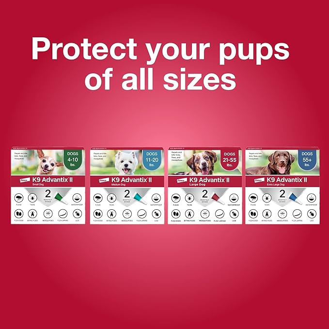 K9 Advantix II XL Dog Vet-Recommended Flea, Tick & Mosquito Treatment & Prevention | Dogs Over 55 lbs. | 3-Mo Supply