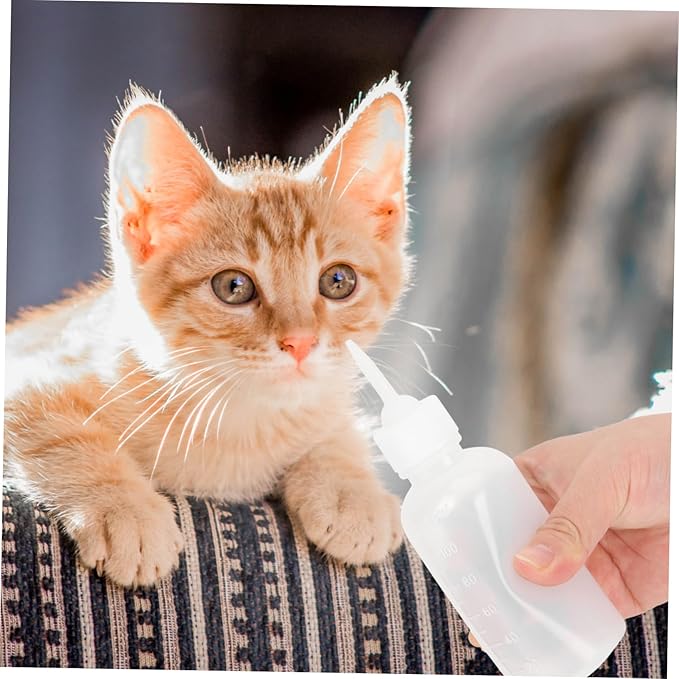 4pcs Reusable Pet Feeding Bottles Cat Milk Bottle Dog Puppy Kitten Nursin Kit
