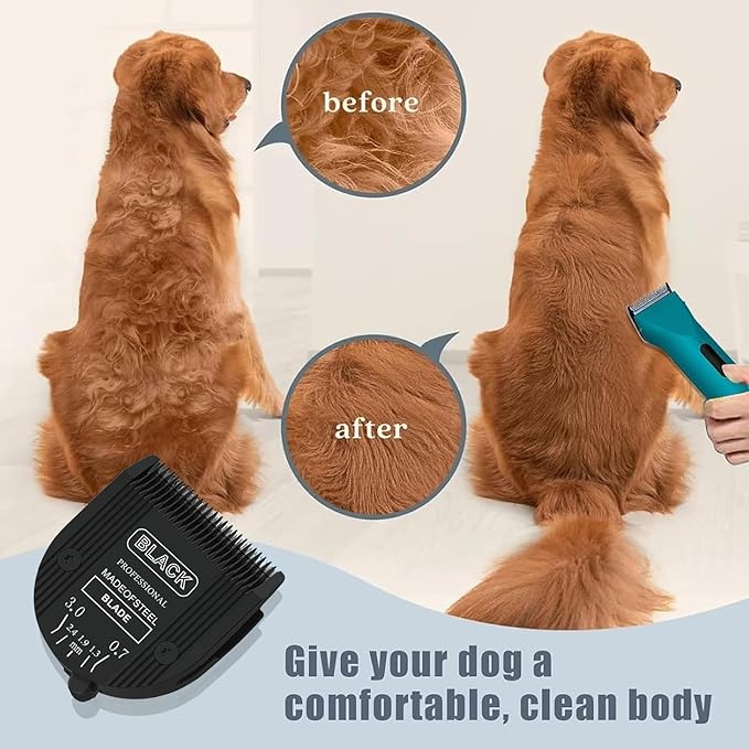 2PCS Adjustable 5 in 1 Replacement Blades Compatible with Wahl 5 in1 Clipper Bravura, Chromado, Creativa, Figura, Motion, Supergroom Dog Grooming Clippers (Black)
