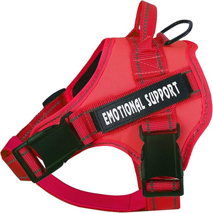 voopet Service Dog Harness, Emotional Support Pet Vest Harness, Reflective Breathable & Adjustable No Pull for Small Medium Large Dogs (with 4 PCS Removeable Tags),X Large (Pack of 1)