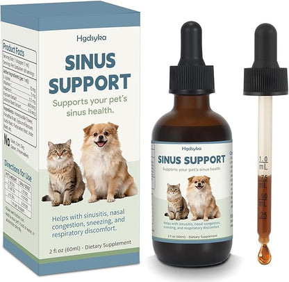 Nasal Health Support Drops for Cats & Dogs, Pet Sinus & Respiratory Comfort Supplement, Helps Maintain Clear Breathing, Supports Seasonal Wellness & Immune Function