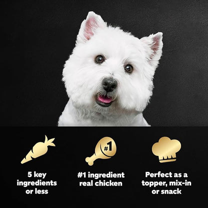 Cesar Simply Crafted Wet Dog Food Toppers for Dry Food, Chicken, Carrots, Potatoes & Peas and Chicken, Sweet Potato, Apple, Barley & Spinach Meal Topper Variety Pack, 1.3 oz. Tubs, 8 Count (Pack of 2)