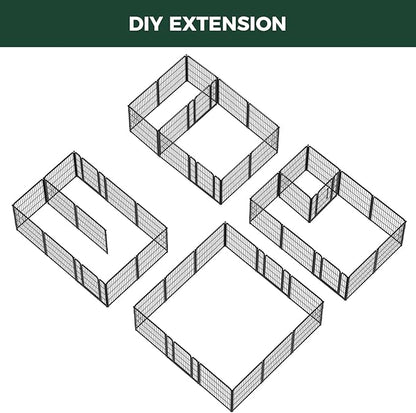FXW Homeplus Unleashed Indoor Dog Playpen - Stress-Free and Safe Play, Heavy Duty 32 Inch 12 Panels with Connectors (Pack of 2) for Puppy and Small Dogs, Black│Patented