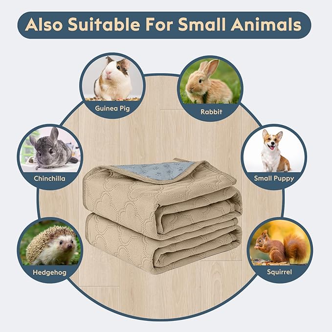FunFurry Washable Pee Pads for Dogs - 4 Pack Reusable Pee Pads，Waterproof Puppy Pads，Pet Training Pads，Super Absorbent with Dog Paw Shape Non-Slip Backing (Cream, 18" X 24" - 4 Pack)