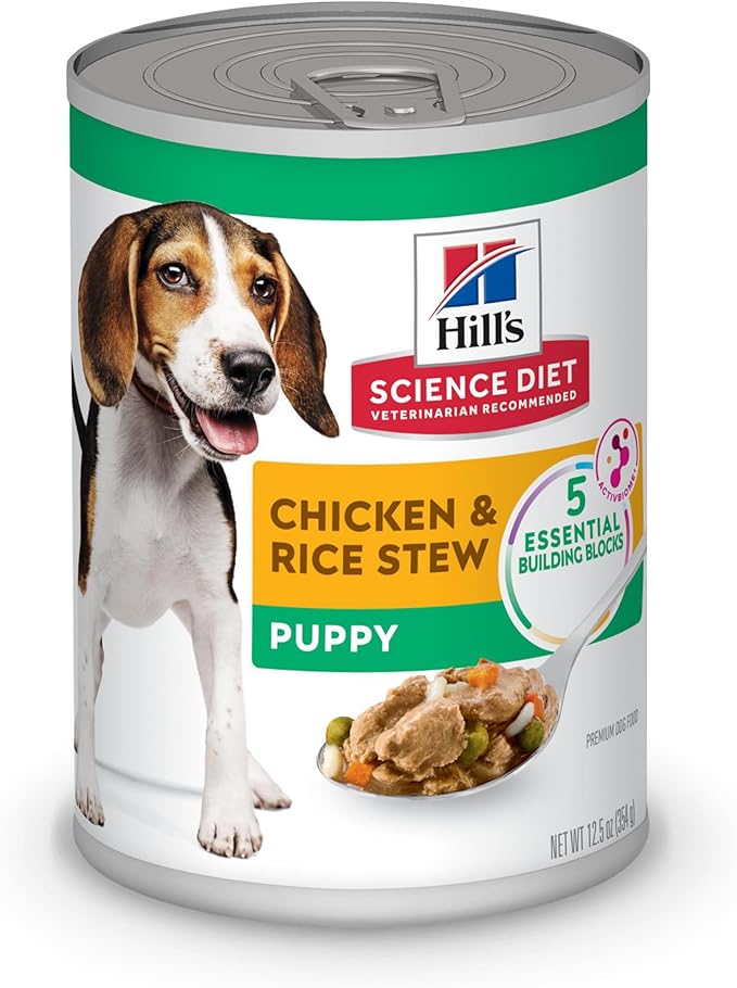 Hill's Science Diet Puppy Wet Dog Food, Chicken & Rice, 12.5 oz. Cans, 12-Pack