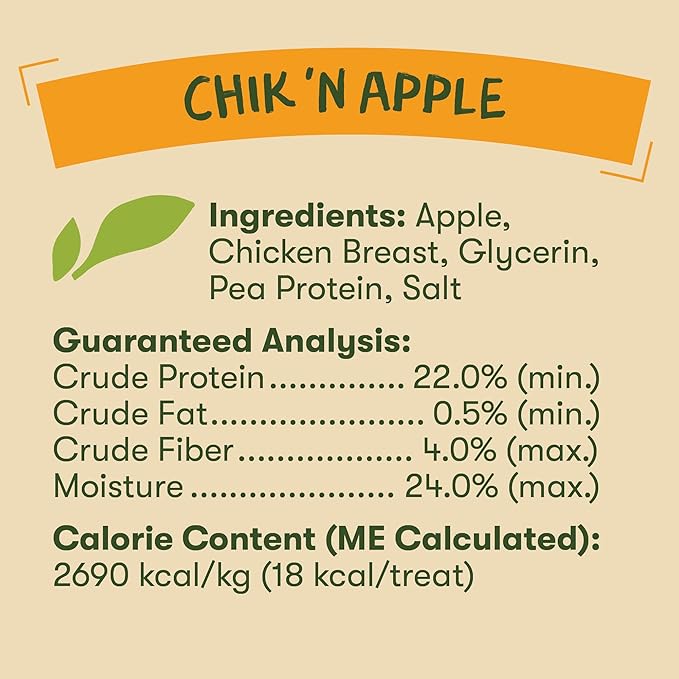Pet ‘n Shape Chik 'n Apple Jerky - Natural Wrapped Dog Treats – 16 Oz