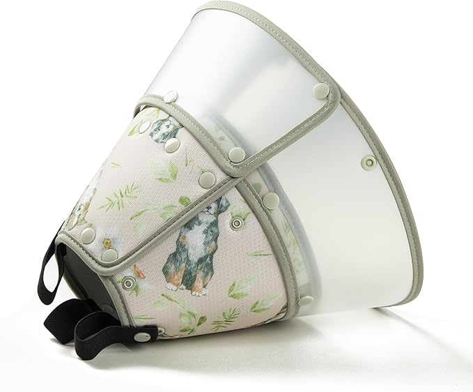 Soft Dog Cone Collar for Large Medium Small Dogs After Surgery, Adjustable Pet Recovery E-Collar, Elizabethan Collar for Dogs and Cats, Brown XLarge Long