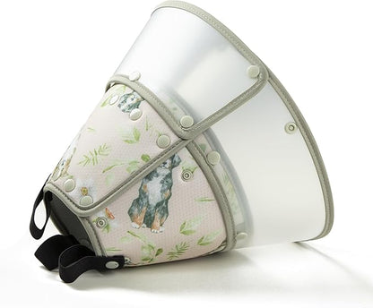 Soft Dog Cone Collar for Large Medium Small Dogs - Adjustable Pet Recovery E-Collar, Brown Large Long