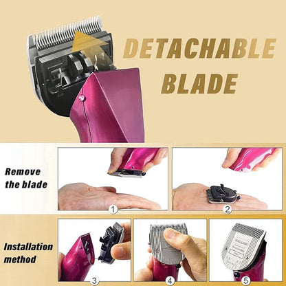 [3-Pack Professional Animal Clipper Blade Compatible with Wahl Arco, Bravura, Chromado, Creativa, Figura, Motion & SuperGroom; Dog, Cat, Horse & Pet Grooming, Detachable & Adjustable