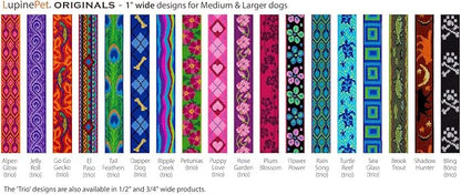 Lupine Dog Leash 6-Foot by 1" Wide PetuniasÊ