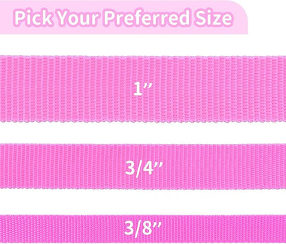 HIKISS Long Dog Leash Obedience Recall Training Agility Lead with Thickening Material for Large Dog - 15ft 20ft 30ft 50ft 100ft Training Leash(Pink 15ft)