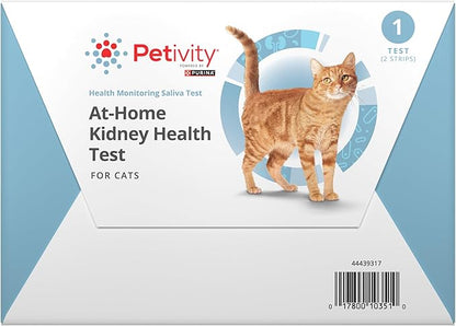 Petivity At-Home Kidney Health Test Kit for Cats — Quick Saliva Urea Test (2-Minute Home Check), Powered by Purina — Help Detect Early Kidney Changes - (Pack of 1)