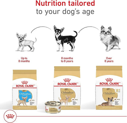 ROYAL CANIN Chihuahua Adult 8+ Breed Specific Dry Dog Food for Senior Dogs,2.5 lb. Bag,(Pack of 2)