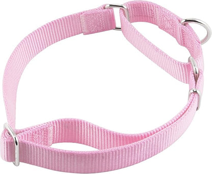 Hyhug Martingale Collar for Dogs Small Pink |Escape - Proof Heavy Duty Nylon Durable No Buckle, Ideal for Training & Daily Walks