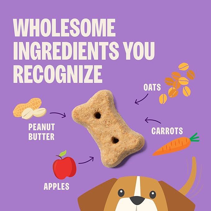 Old Mother Hubbard Wellness P-Nuttier Dog Biscuits, Natural, Training Treats, Peanut Butter Flavor, Mini Size, (20 Ounce Bag)
