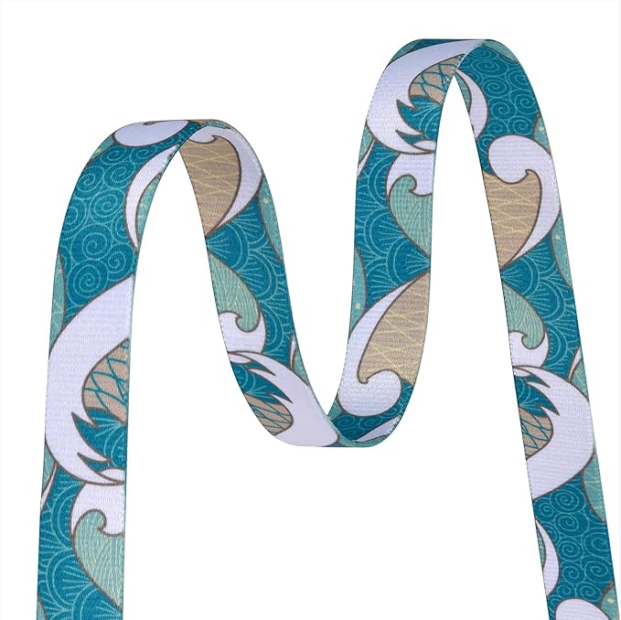 Mihqy Dog Collar with Bohemia Floral Tribal Geometric Patterns - Soft Ethnic Style Collar Adjustable for Small Medium Large Dogs(Sea Wave,M)