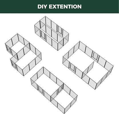 FXW Rollick Unleashed Dog Playpen for Indoor, Yard, RV Camping, 45 inch 16 Panels Dog Pen with Connectors (Pack of 2) for Large Dogs│Patented